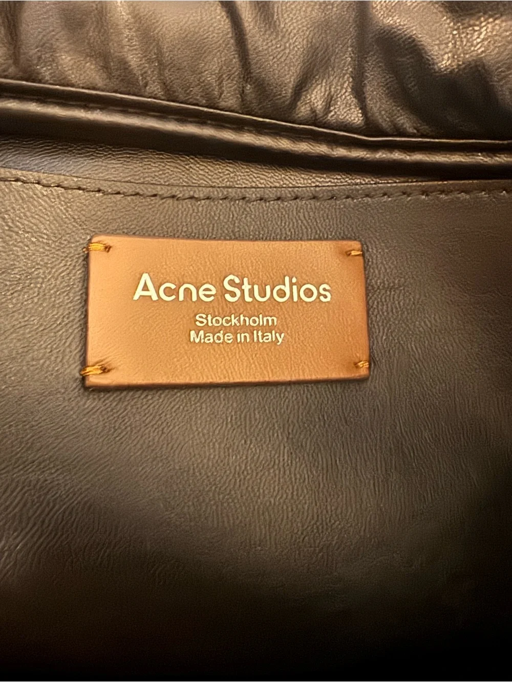 Acne Suede Messenger Bag in Warm Brown